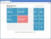 Web Sensor with PoE - remote thermometer hygrometer barometer with Ethernet interface, cable 2 meters