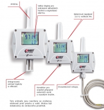 Wireless thermometer, hygrometer, barometer for external probe, Sigfox IoT