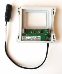 Adapter for external supply of IoT sensor with radio output to Sigfox network