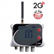 IoT Wireless Temperature Datalogger for 4 external probes, with built-in 2G modem and Flat Rate SIM Card