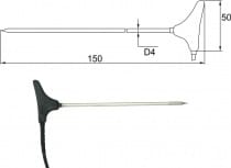 Stick-in probe 2091-250/0, without connector, cable 10 meters
