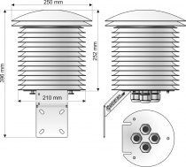 COMETEO Professional Radiation Shield for four Weather Sensors