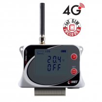 IoT Wireless Temperature Datalogger for 2 external probes, with two two-state inputs, built-in 4G modem and Flat Rate SIM Card