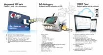 Data logger for 3 voltage inputs 0-10V and 1 two-state input, with built-in 4G modem and Flat Rate SIM Card