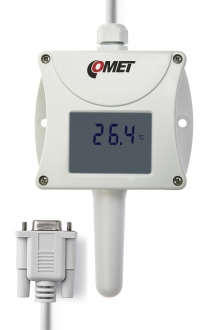 Temperature transmitter with RS232 output