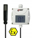 Intrinsically safe humidity and temperature transmitter with cable probe, output 4-20mA