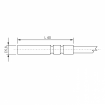 Temperature probe Pt1000TG8/C, CINCH connector, cable 5 meters