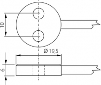 Temperature probe Pt1000TG7/C, CINCH connector