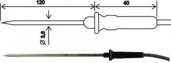 Temperature probe 2304-220/E, ELKA connector, cable 1 meter