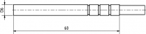 Temperature probe Pt1000TG68/C, CINCH connector, cable 2 meters