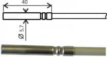 Temperature probe Pt1000TGL40/M, MiniDin connector, cable 1 meter