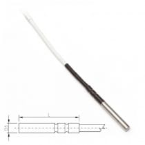 Temperature probe Pt1000TR125/M, MiniDin connector, cable 1 meter