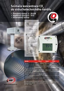 WebSensor - remote CO2 concentration with Ethernet interface, duct mount
